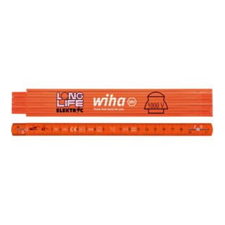 Wiha Gliedermaßstab 2m,metrisch,10 Glie. 4102008