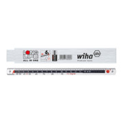 Wiha Gliedermaßstab Longlife® All in One 2 m metrisch, 10 Glieder weiß
