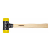 Wiha halfharde hamer Safety medium hard/medium hard met hickory houten steel, ronde slagkop