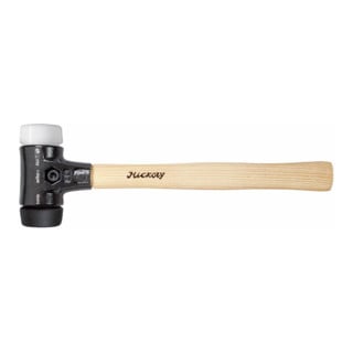 Wiha hamer met zachte voorkant Veiligheid medium zacht/zeer hard met hickory houten handvat, ronde slagkop 80L mm