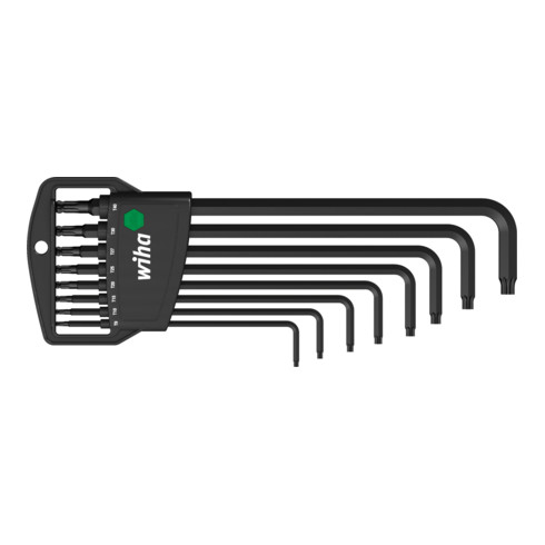 Wiha Jeu de clés mâles en étui Classic TX tête sphérique, 8 pcs, oxydé noir, sous blister (32395)