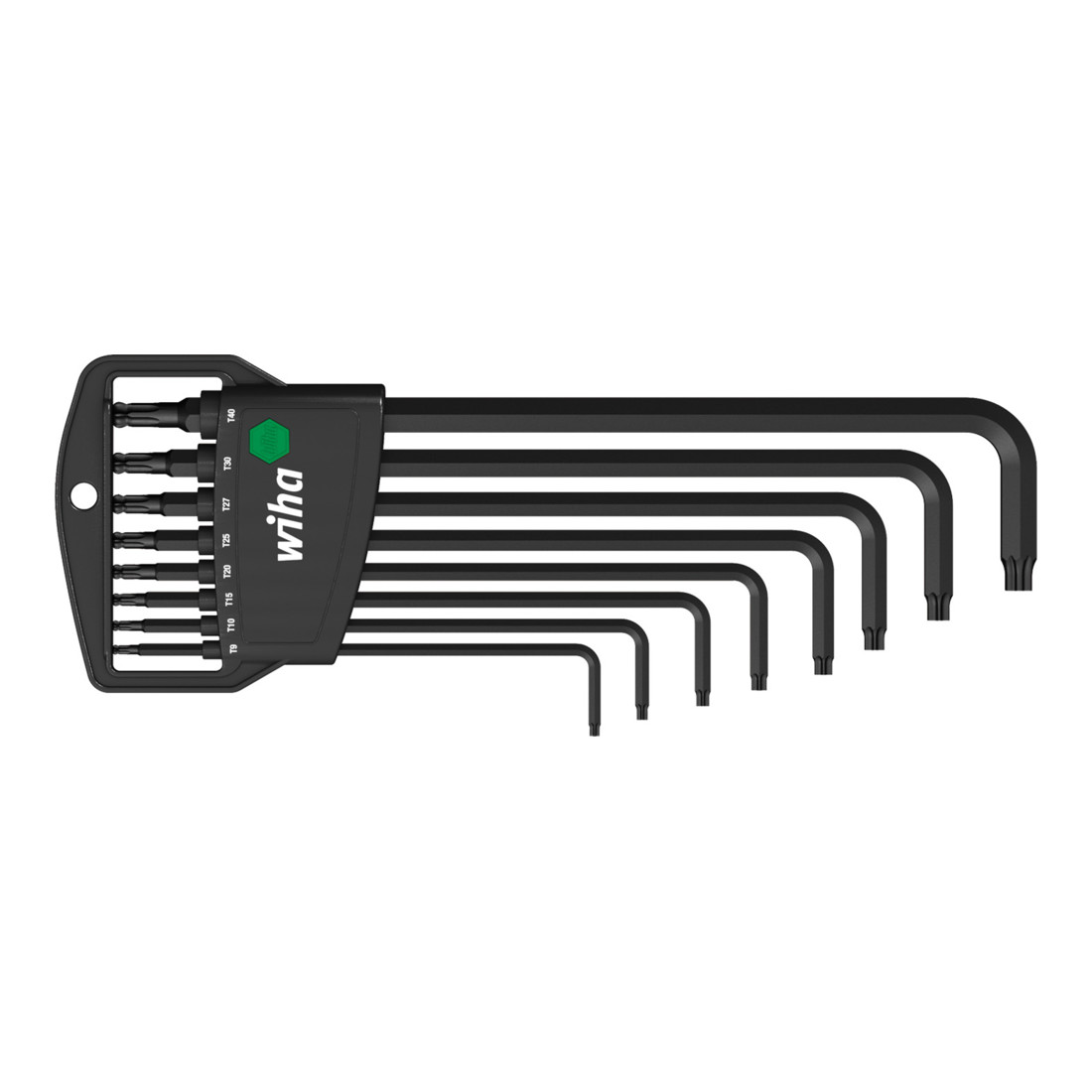 Wiha Jeu de clés mâles en étui Classic TX tête sphérique, 8 pcs, oxydé noir, sous blister (32395)