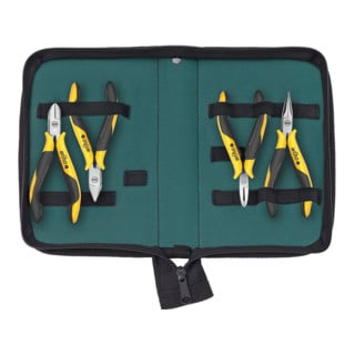 Wiha Jeu de pinces Professional ESD Pince coupante diagonale, pince coupante devant oblique, pince demi-ronde 4 pcs (33507)