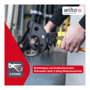 Wiha Kabelschneider bis 500 mm² I Ratschenkabelschneider für Cu- und AI-Kabel I Kabelschere mit Ratschenprinzip I Ratschenschneider für Aluminium- und Kupferkabel-4