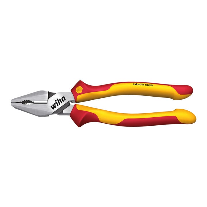 Wiha Kraftkombizange Industrial electric mit DynamicJoint® und OptiGrip in Blister 225 mm