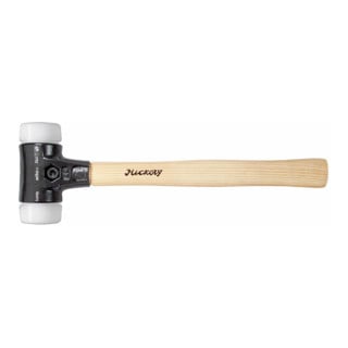 Wiha marteau à face douce Sécurité très dur/très dur avec manche en hickory, tête de marteau ronde