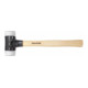 Wiha Massette Safety avec embouts ronds très durs avec manche en hickory, embout de massette rond (26648) 80 mm-1