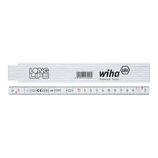 Wiha Mètre pliant Longlife® 2 m métrique, 10 branches (27058) jaune