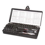 Wiha Micro Bit Set 65-tlg. inkl. Aufbwahrungsbox (39971) I Feinmechanik Schraubendreher Set mit Bit Halter, Steckschlüssel, ESD Schraubendreher Griff, Ratsche, Griff Verlängerung und Adapter