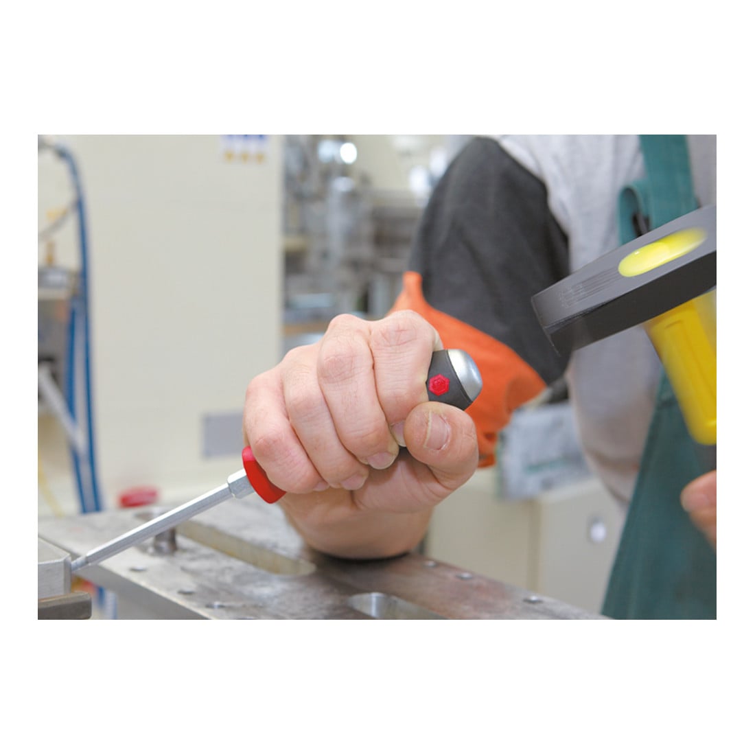 Wiha MicroFinish® Cacciavite a croce con lama esagonale continua e cappuccio in acciaio massiccio PH1 x 80mm
