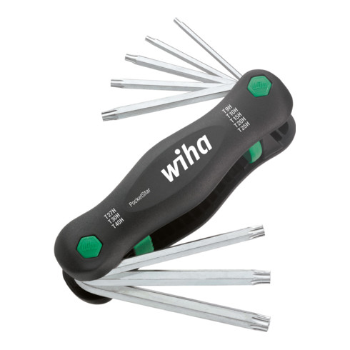 Wiha multigereedschap PocketStar® TORX® Tamper Resistant (met gat) 8 dlg. in blisterverpakking