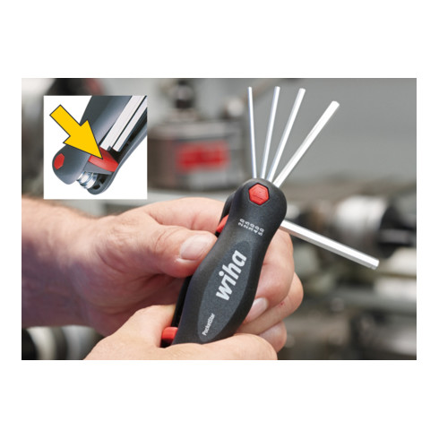 Wiha Multitool PocketStar TORX® Tamper Resistant (avec perçage), 7 pcs, version SB avec suspension à perforation européenne (25164)