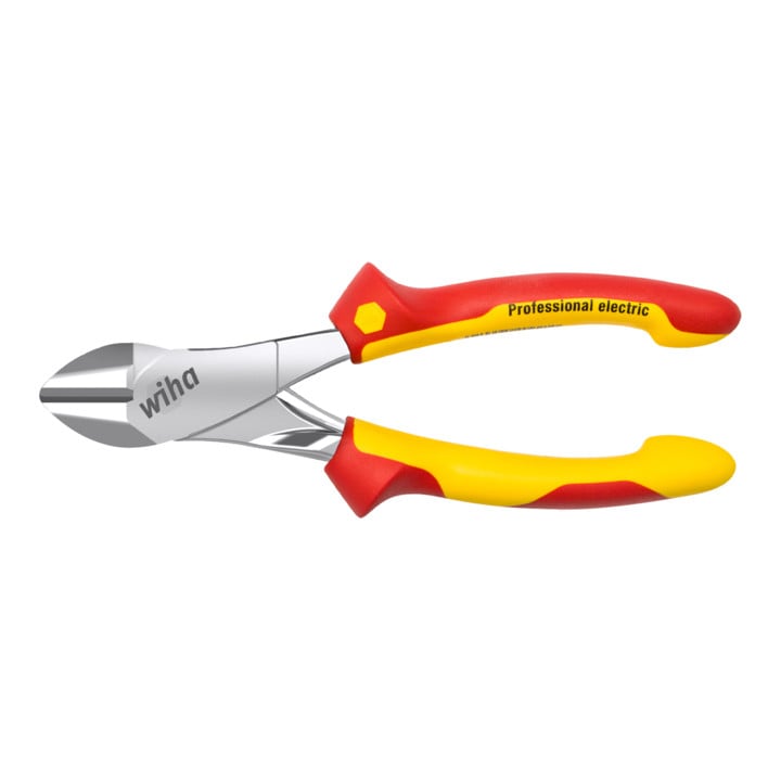 Wiha Pince coupante diagonale grande capacité Professional electric avec DynamicJoint® avec ressort d’ouverture activable et désactivable (41319) 180 mm