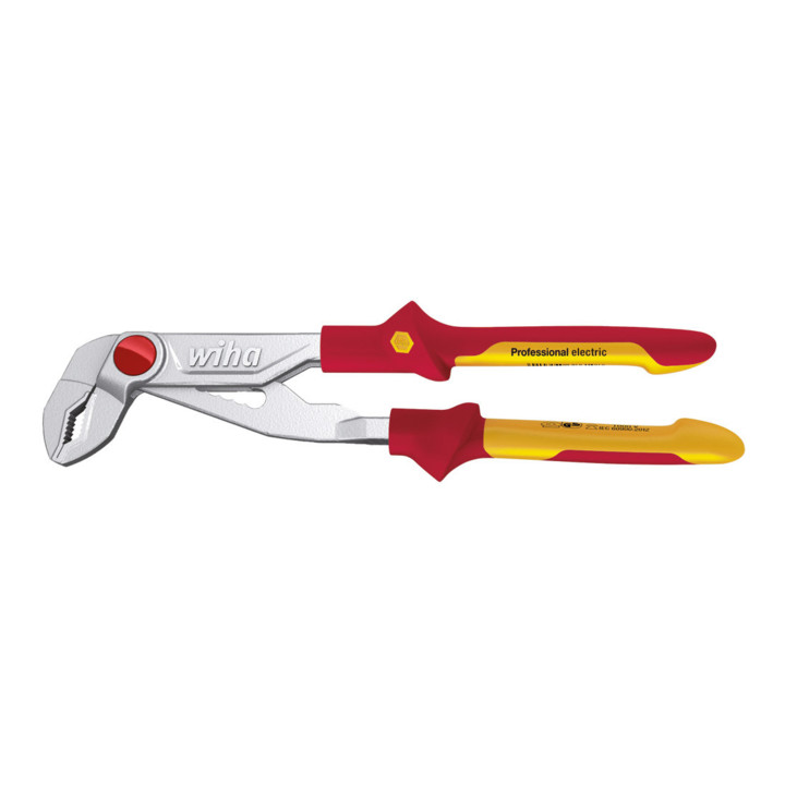 Wiha Pince multiprise Professional electric avec réglage par bouton-poussoir sous blister (38632) 250 mm