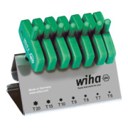 Wiha pinsleutel met sleutelgreep set TX 7 dlg. zwart oxide in werkbank standaard