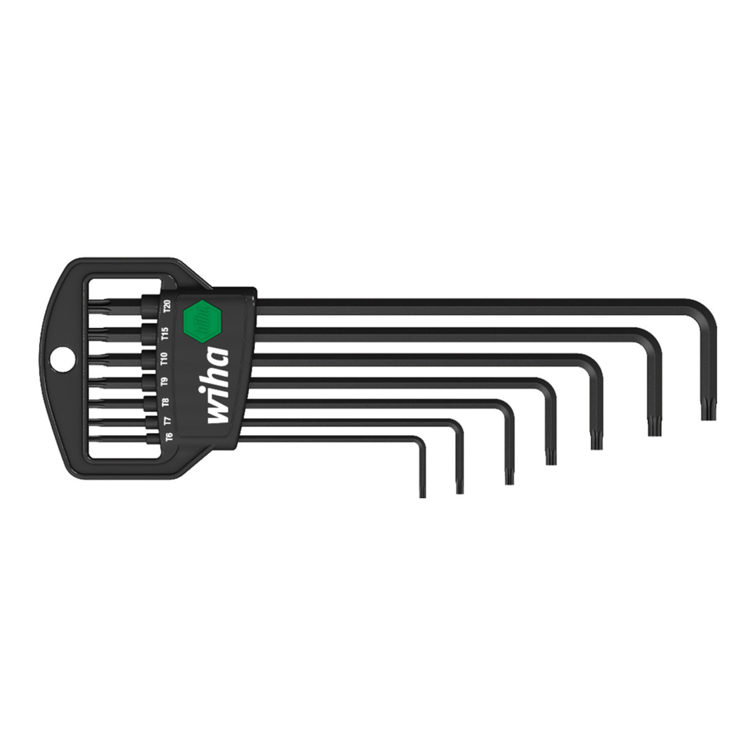 Wiha pinsleutelset in Classic houder TORX® MagicSpring® 7 dlg. zwart oxide in blisterverpakking