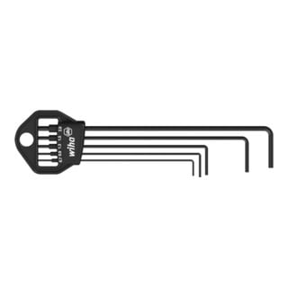 Wiha pinsleutelset in Classic houder zeskant 5 dlg. zwart geoxideerd
