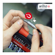 Wiha ProBuddy® Evo 40-dlg. bit- & steeksleutelset 1/4" SoftFinish schroevendraaierhandgreep, mini-ratel 72 tanden, magnetische bithouder I compact gereedschapsset voor professional, doe-het-zelver, fiets (46960)-4