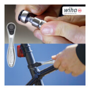 Wiha ProBuddy® Evo Set de 40 pièces de clés à douille et embouts 1/4" SoftFinish, mini-cliquet 72 dents, porte-embouts magnétique I Ensemble d’outils compact pour professionnels, bricoleurs, vélo (46960)-5
