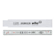 Wiha Righello pieghevole Longlife® 1 m metrico, 10 maglie bianco