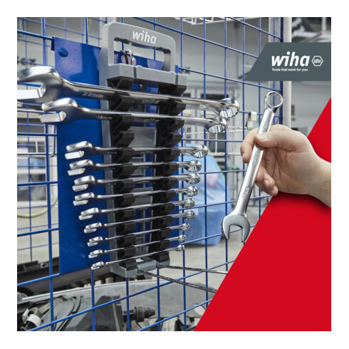 Wiha Ring-Gabelschlüssel Set 13-tlg. inkl. Halter 6/7/8/9/10/11/12/13/14/17/19/22 (45321)