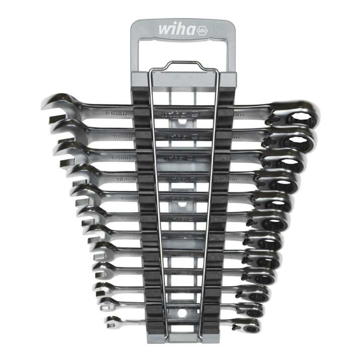 Wiha ringratel steeksleutelset 13-delig omkeerbaar incl. houder (44661)