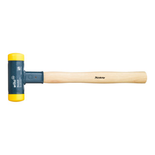 Wiha Schonhammer rückschlagfrei mit Hickory-Holzstiel, Rund-Schlagkopf