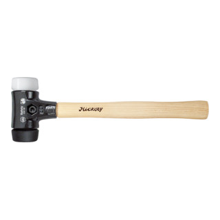 Wiha Schonhammer Safety mittelweich/sehr hart mit Hickory-Holzstiel, Rund-Schlagkopf
