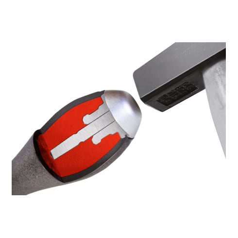 Wiha Schraubendreher MicroFinish® Phillips mit durchgehender Sechskantklinge und massiver Stahlkappe PH2 x 100 mm