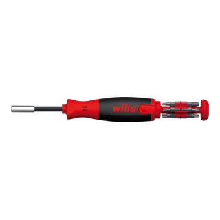 Wiha Schraubendreher mit Bit Magazin LiftUp 25 magnetisch gemischt mit 12 Bits Schlitz 4.5 6.5 PH1 PH2 PH3 PZ1 PZ2 PZ3 T15 T20 T25 T30 1/4"