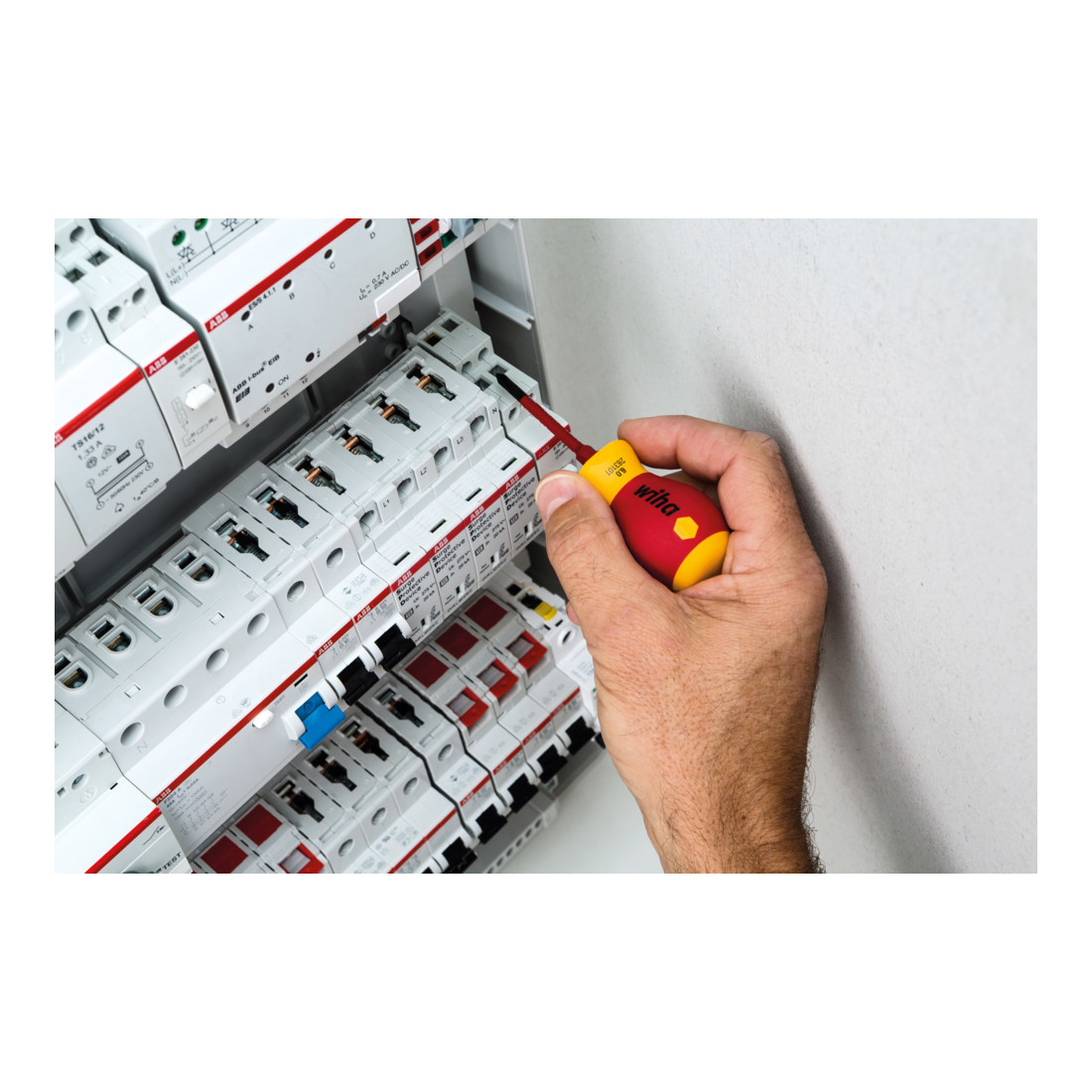 Wiha Schraubendreher mit Bithalter Set SoftFinish® electric slimVario® Stubby 4-tlg.