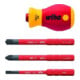 Wiha Schraubendreher mit Bithalter Set SoftFinish slimVario electric 4-tlg. mit slimBits