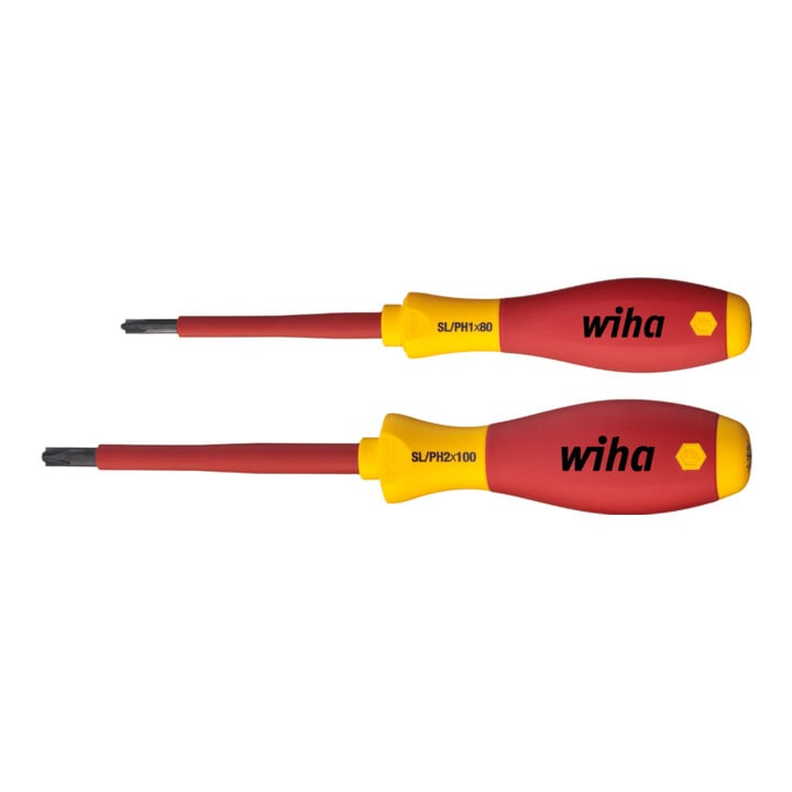 Wiha Schraubendreher Set SoftFinish® electric PlusMinus/Phillips in Blister 2-tlg.