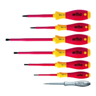 Wiha Schraubendreher Set SoftFinish® electric Schlitz, Phillips 7-tlg.