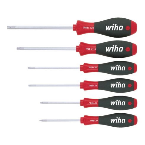 Wiha Schraubendreher Set SoftFinish® TX Tamper Resistant (mit Bohrung) 6-tlg.