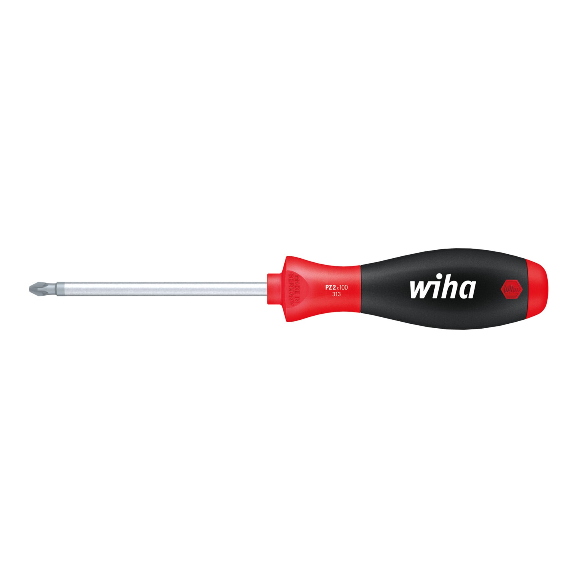 Wiha Schraubendreher SoftFinish Pozidriv mit Rundklinge PZ0 x 60 mm