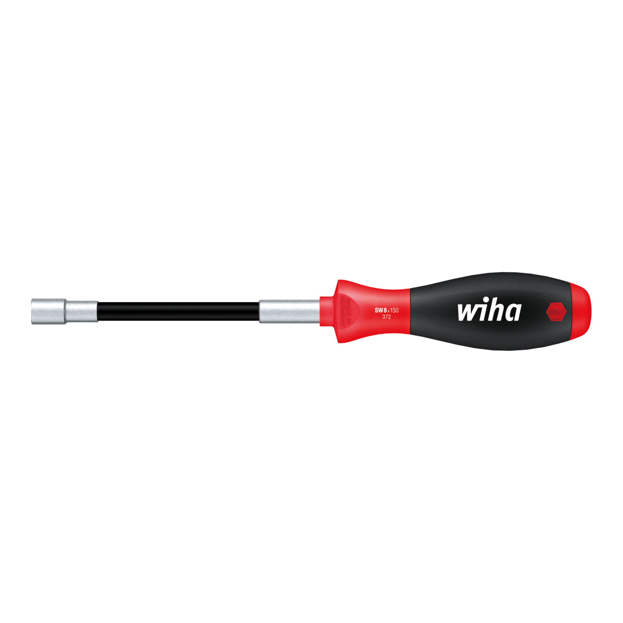 Wiha Schraubendreher SoftFinish Sechskant-Steckschlüssel mit flexiblem Schaft 6 mm x 150 mm
