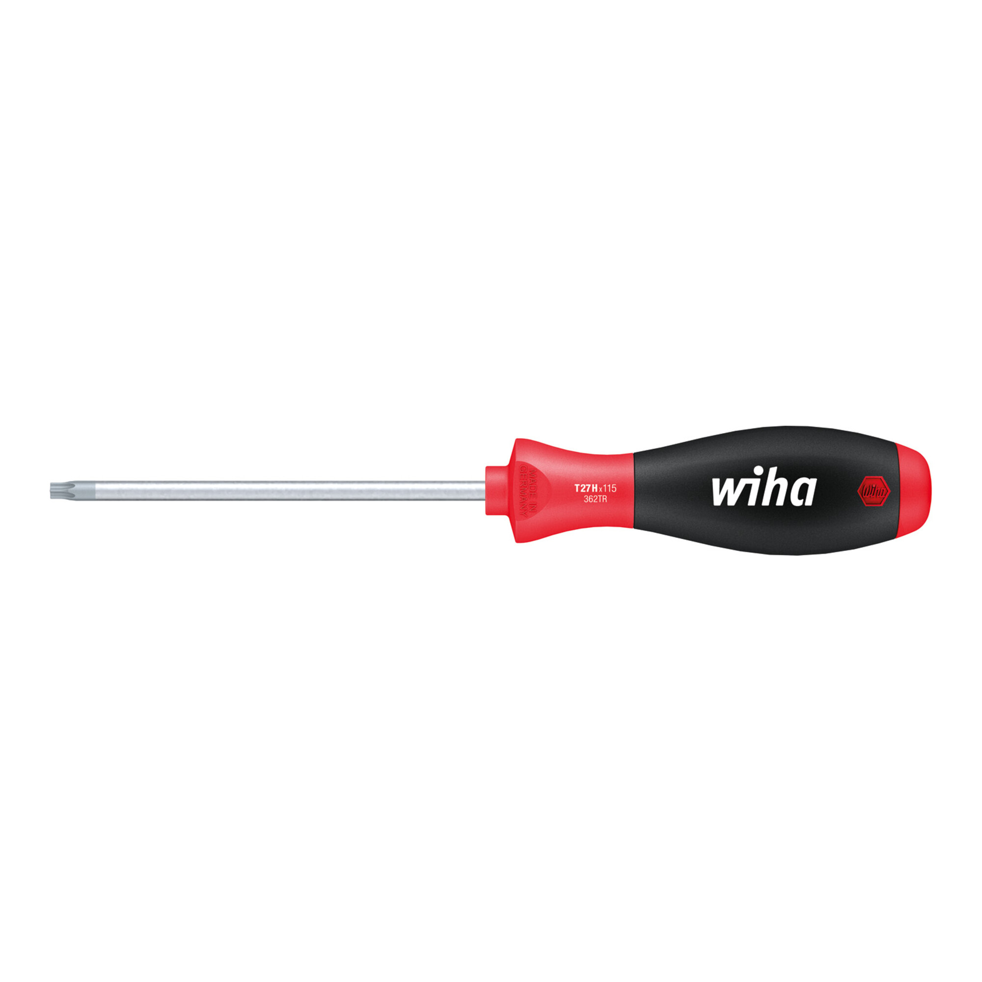 Wiha Schraubendreher SoftFinish TX Tamper Resistant (mit Bohrung) mit Rundklinge T7H x 60 mm
