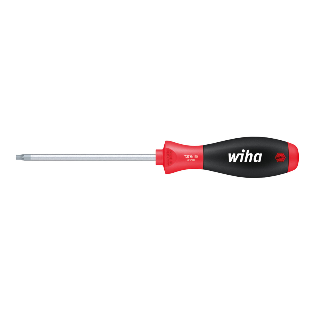 Wiha Schraubendreher SoftFinish® TX Tamper Resistant (mit Bohrung) mit Rundklinge T7H x 60 mm