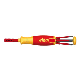 Wiha schroevendraaier met bitmagazijn LiftUp elektrische sleuf, Phillips met 6 slimBits