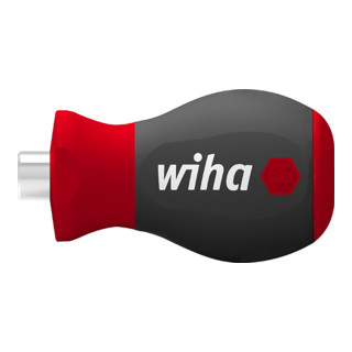 Wiha Schroevendraaier met magnetische bithouder Stubby, 1/4" 57 mm