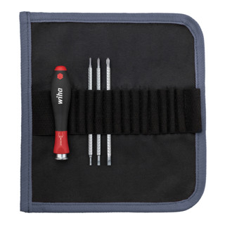 Wiha schroevendraaier met verwisselbare bladen set SYSTEM 4 sleuf, Phillips, zeskant 4 dlg.