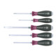 Wiha schroevendraaierset MicroFinish® sleuf, kruiskop met doorlopende zeskantige kling en massief stalen kap 5 dlg.-1