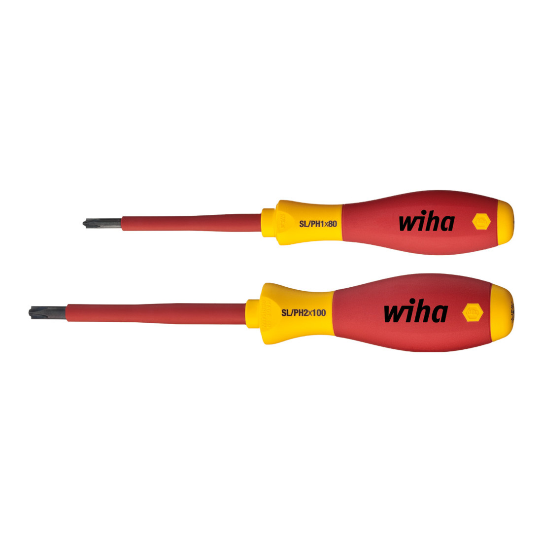 Wiha schroevendraaierset SoftFinish® electric PlusMinus/Phillips in blister 2 dlg.