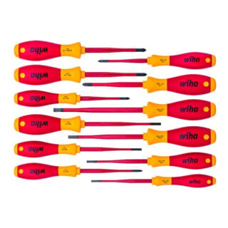 Wiha schroevendraaierset SoftFinish® electric slimFix gemengd 12 dlg.