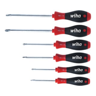 Wiha schroevendraaierset SoftFinish® Phillips, Pozidriv 6 dlg.
