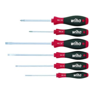 Wiha schroevendraaierset SoftFinish® sleuf, Phillips 6 dlg.