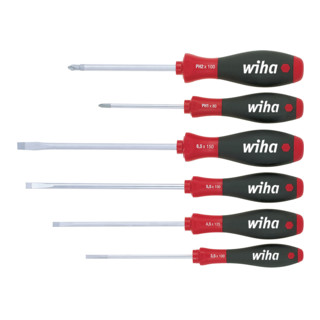 Wiha schroevendraaierset SoftFinish® sleuf, Phillips 6 dlg.