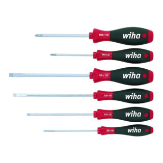 Wiha schroevendraaierset SoftFinish® sleuf, Pozidriv 6 dlg.