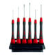 Wiha Set de tournevis de précision PicoFinish® fente, Phillips 6 pcs avec support